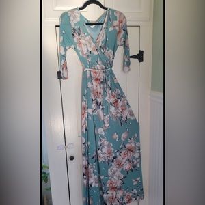 Pink blush maternity dress!